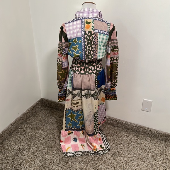 🌴 NWOT Amazon Patchwork Maxi Dress - Picture 3 of 4